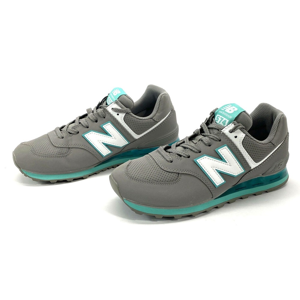 New Balance 574 Womens 11 B Grey Teal Walking Casual Running Shoe WL574EUB - Picture 1 of 5